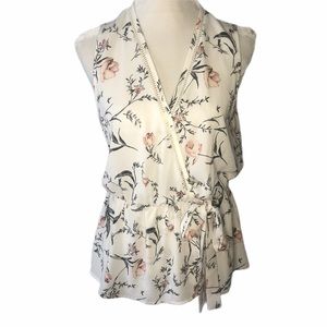 Sienna Sky Sleeve Less V-neck Floral Blouse